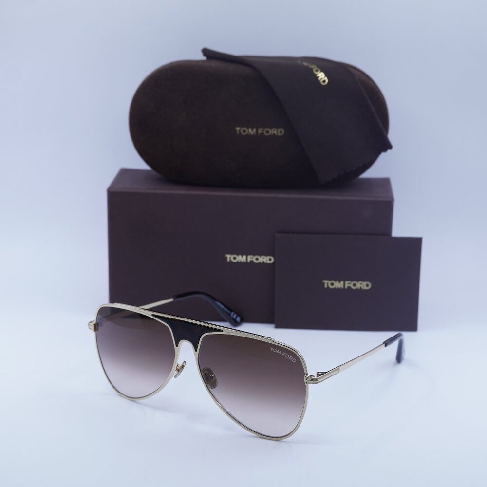 Tom Ford Ethan FT0935 28F Aviator Sunglasses - Gold/Brown